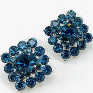 STUNNING Sapphire Blue Austrian Crystal Earrings